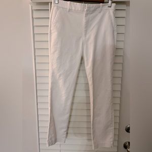 Straight leg white casual pants